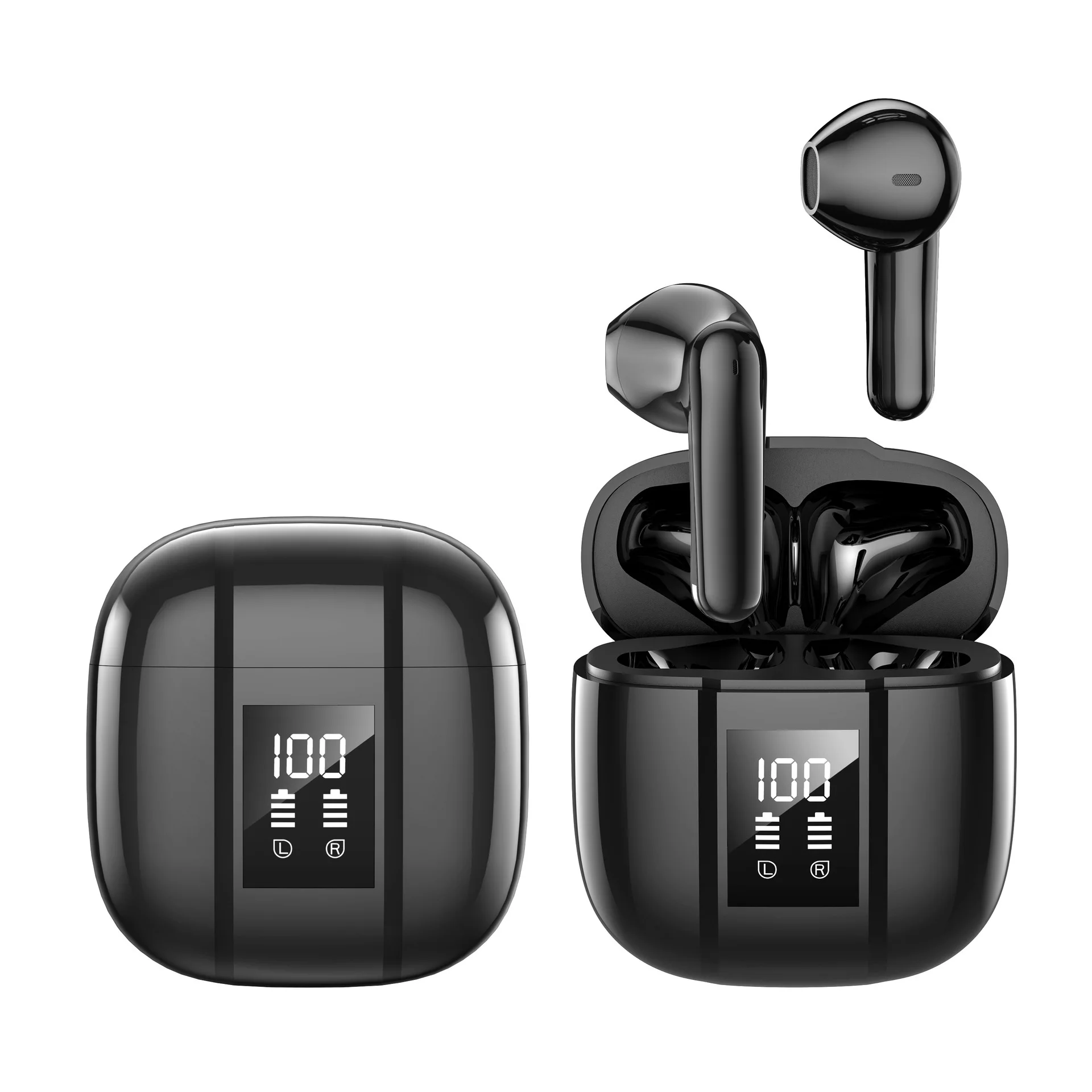Auriculares Bluetooth ANC Control táctil HiFi TWS, auriculares intrauditivos inalámbricos ENC con micrófono dual para llamadas claras y auriculares de graves profundos
