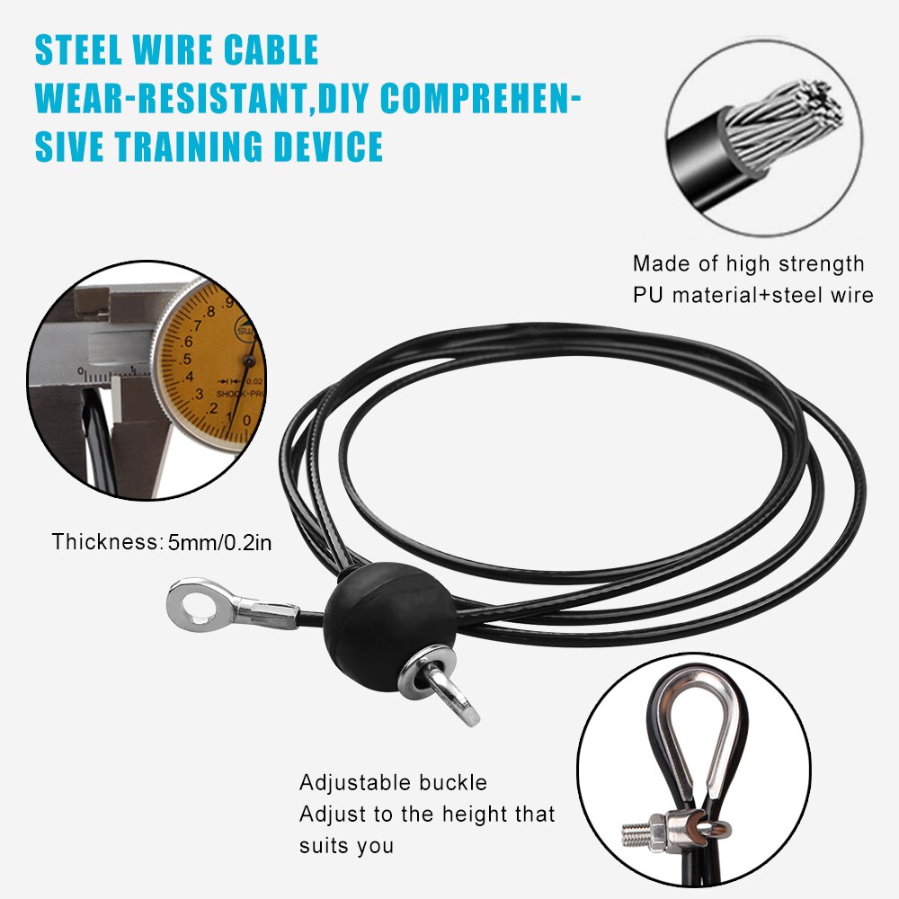 Adjustable DIY 3m LAT Pulley Cable Machine Cable Pulley System Home Gym Fitness Weight Lifting Triceps Biceps Workout Equipment