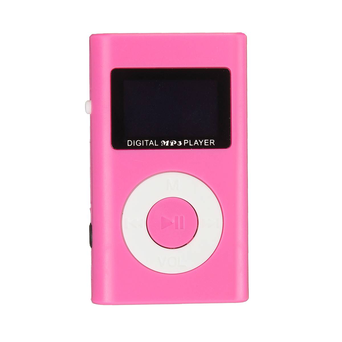 Leory mini draagbare usb  mp3 -speler met oortelefoon, lcd-schermondersteuning, 32gb micro sd-tf-kaartlezers voor sportmuziekspeler  mp3: Roze