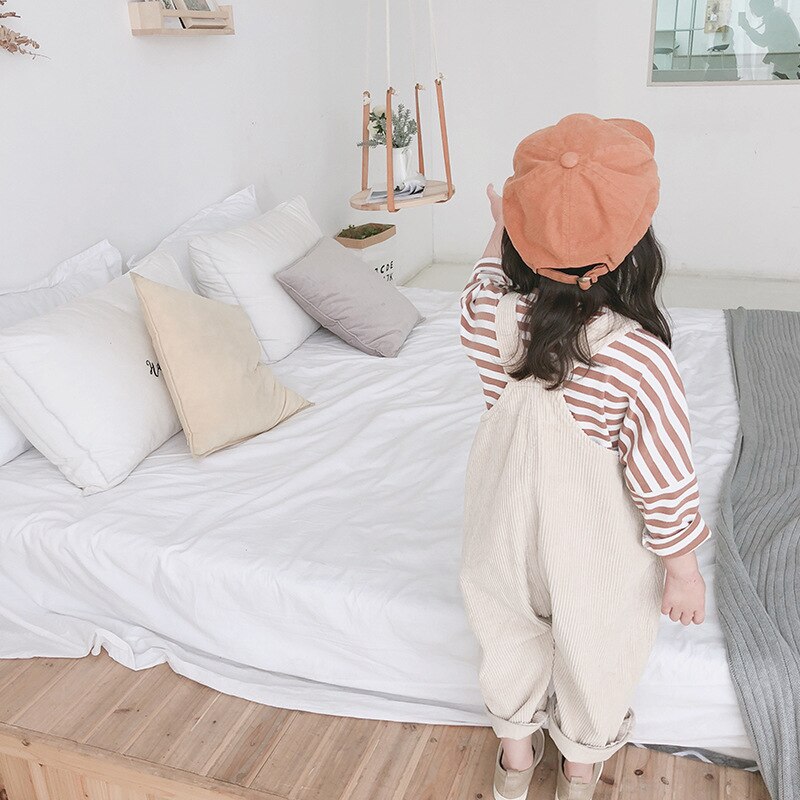 Lente Meisjes Koreaanse Kinderkleding Kinderen Corduroy Corduroy Overalls Bib Overall Kids Broek