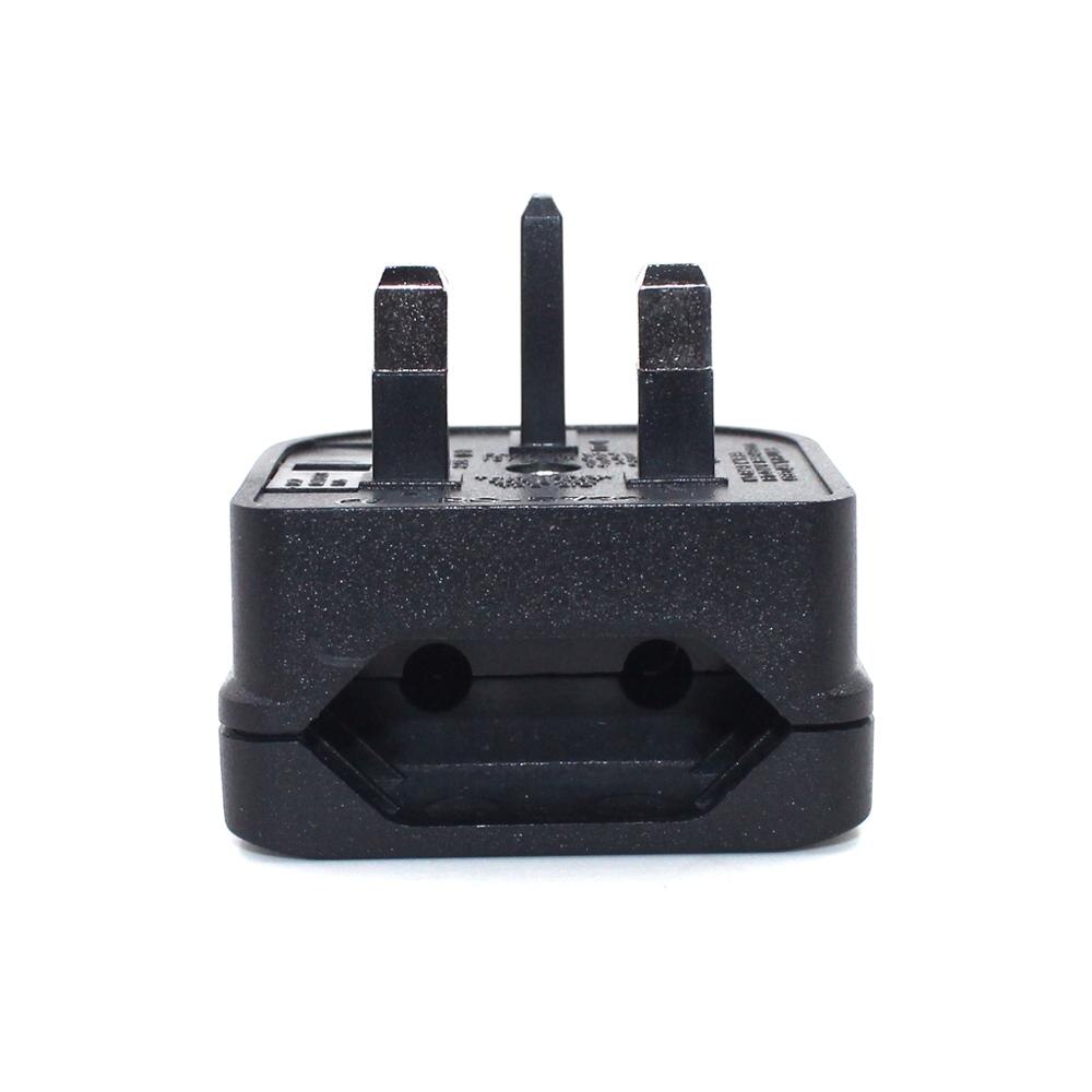 EU 2Pin To UK 3Pin Power Plug Travel Adapter Converter With Fuse Singapore Malaysia AC Power Socket Plug Travel Charger