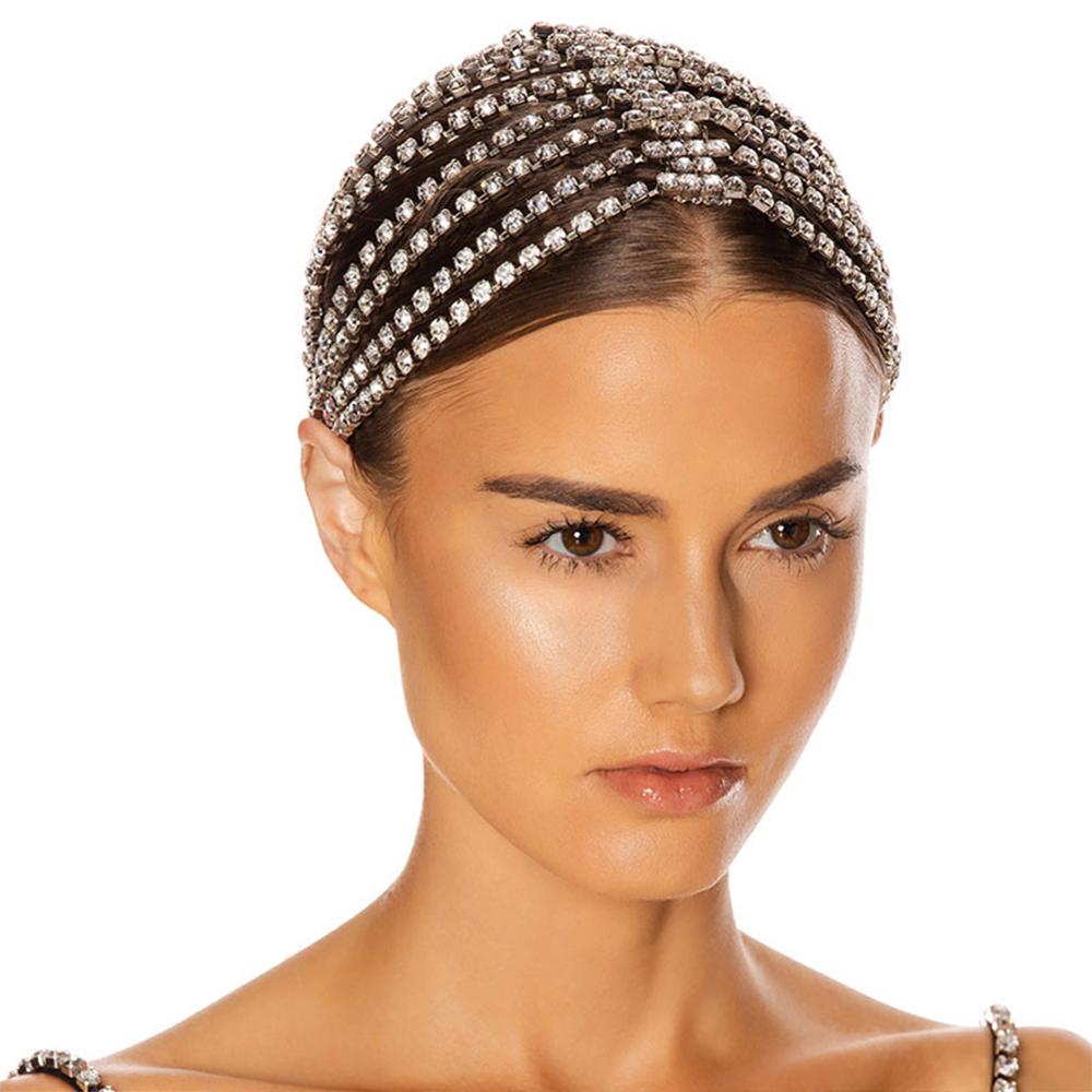 Stonefans Lange Quaste Strass Kopf Kette Headwear für Frauen Kristall Hochzeit Haar Zubehör Braut stirnband Schmuck