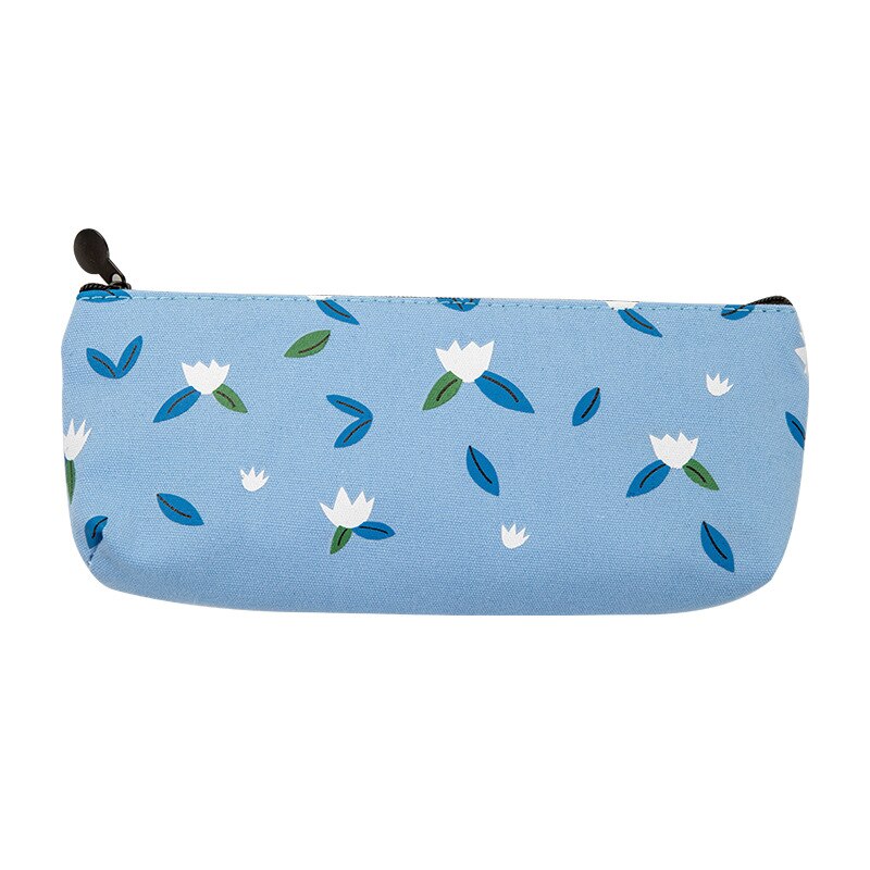 1 unidad de estuche de lápices Kawaii, bolsa de lápices de lona para plantas y flores, gran bolsa de almacenamiento, artículos de papelería para estudiantes útiles escolares para niños, para niños