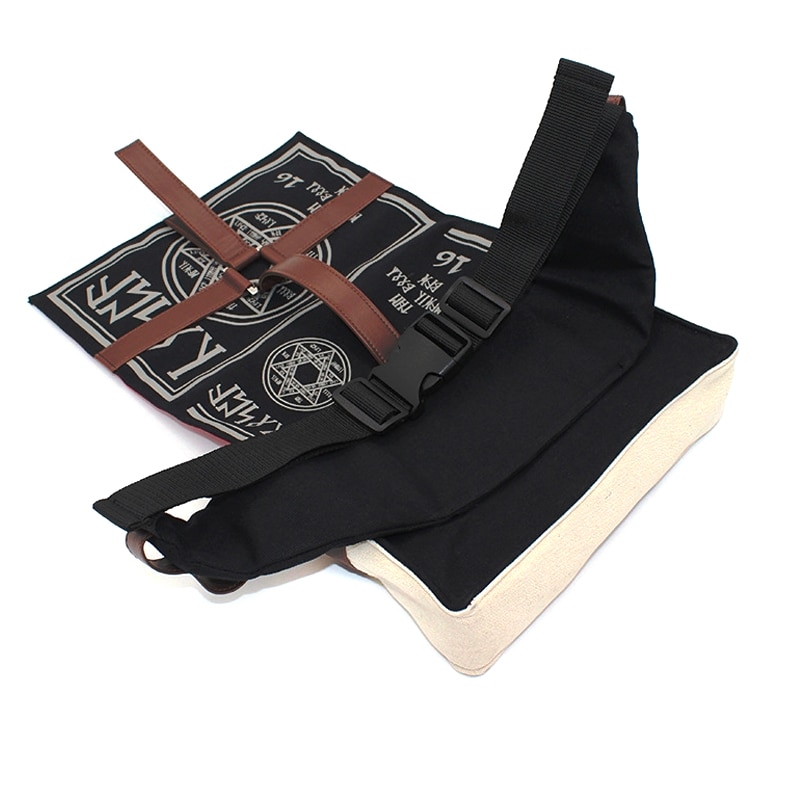 Gothic Magical Spell Book Messenger Crossbody Bag Cosplay Adjustable for Students