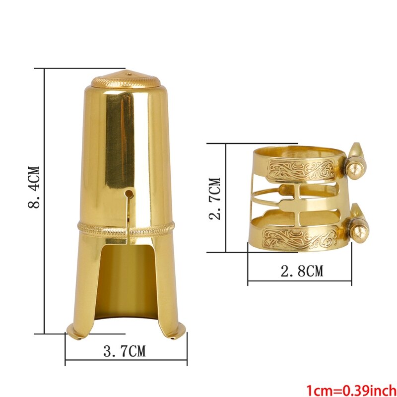 Saxophon Mundstück - Tenor Alt Sopran - Messing - Goldlack Finish