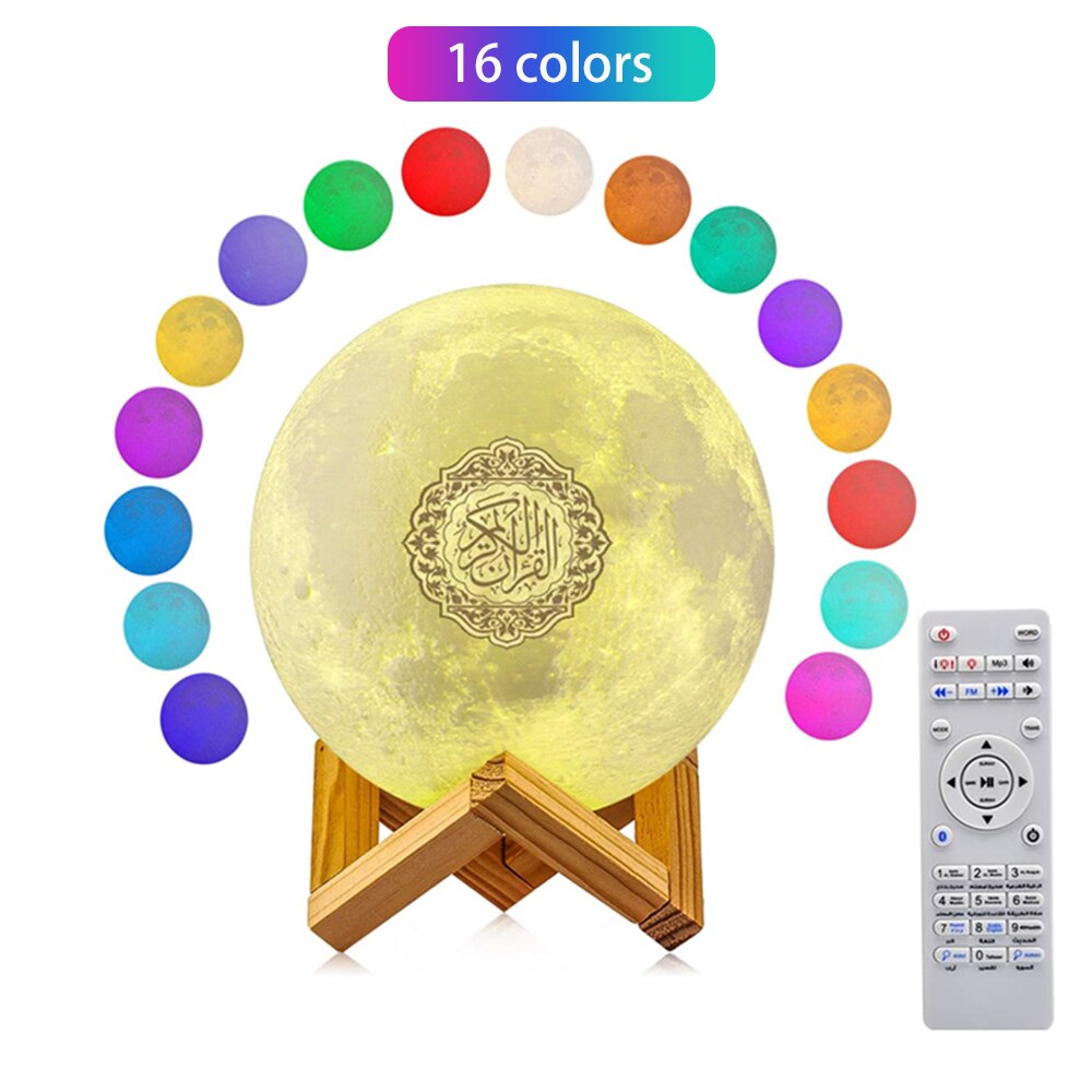 APP Function Quran Speaker LED Touch Night Light Moon Lamp coran musulman Koran Player veilleuse coranique: Default Title