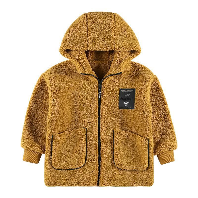 Para meninos outono e inverno 2022 nova escola de ensino médio roupas infantis primavera e outono roupas de pelúcia grosso casaco de moda estrangeira