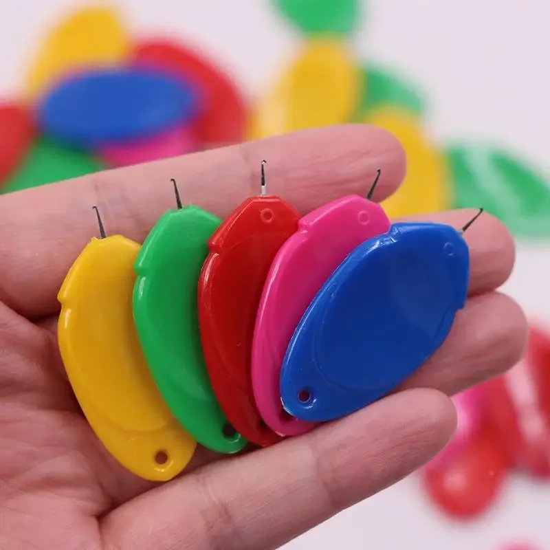 Enhebrador de agujas automático para personas mayores, dispositivo Simple para máquina de coser, herramienta de punto de cruz, 5/10/20 piezas