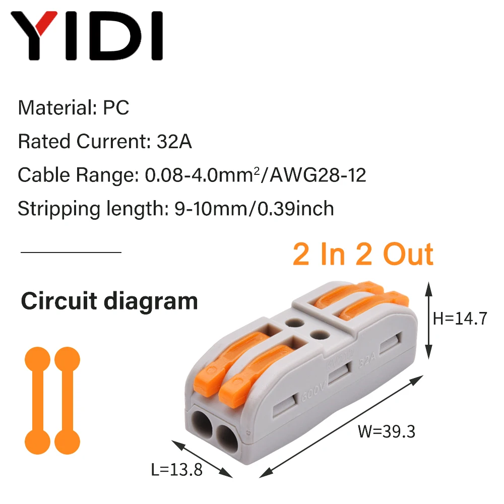 5/10pcs Fast Cable Wire Connector Compact Push In Quick Spring Splicing Multiplex Terminal Block Electrical Connection Conductor: Silver / 5-9Pcs