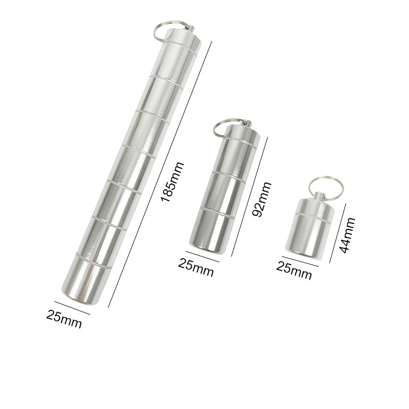 Portable Medicine Organizer Box Capsule Shape Aluminum Pill Case Delicate Seal Outdoor Pocket Pill Holder Container Pill Case
