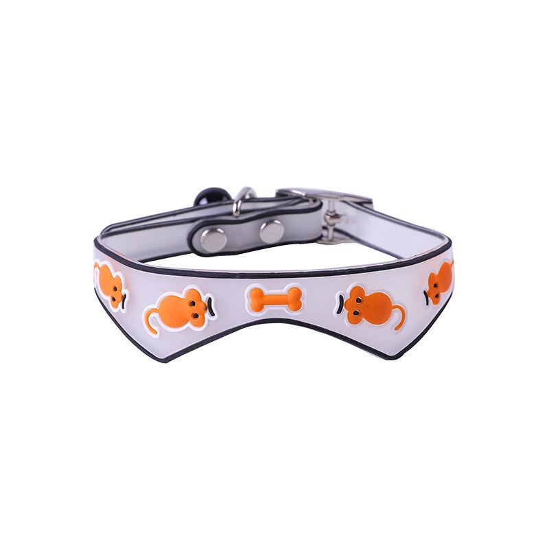 Collier lumineux en Silicone Fluorescent pour chat, avec cloches, anneau de cou pour chien et chat, accessoires lumineux Anti-perte