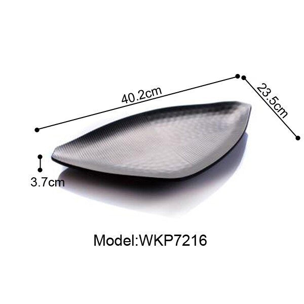 A5 Melamine Three Angle Plate Dinner Plate Black Frost Dinnerware Korean Style Japanese Snack Snack Food Dish Tableware: WKP7216