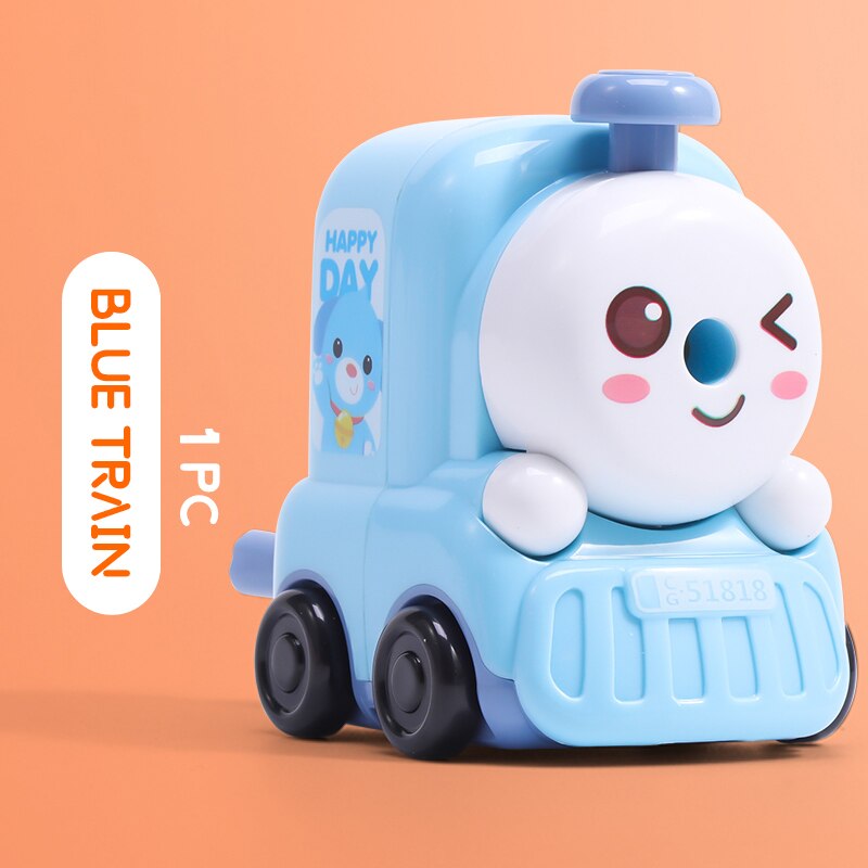 M & G-afilador de lápices mecánico automático, suministros de oficina, papelería creativa bonita para la escuela: Blue train 1pc