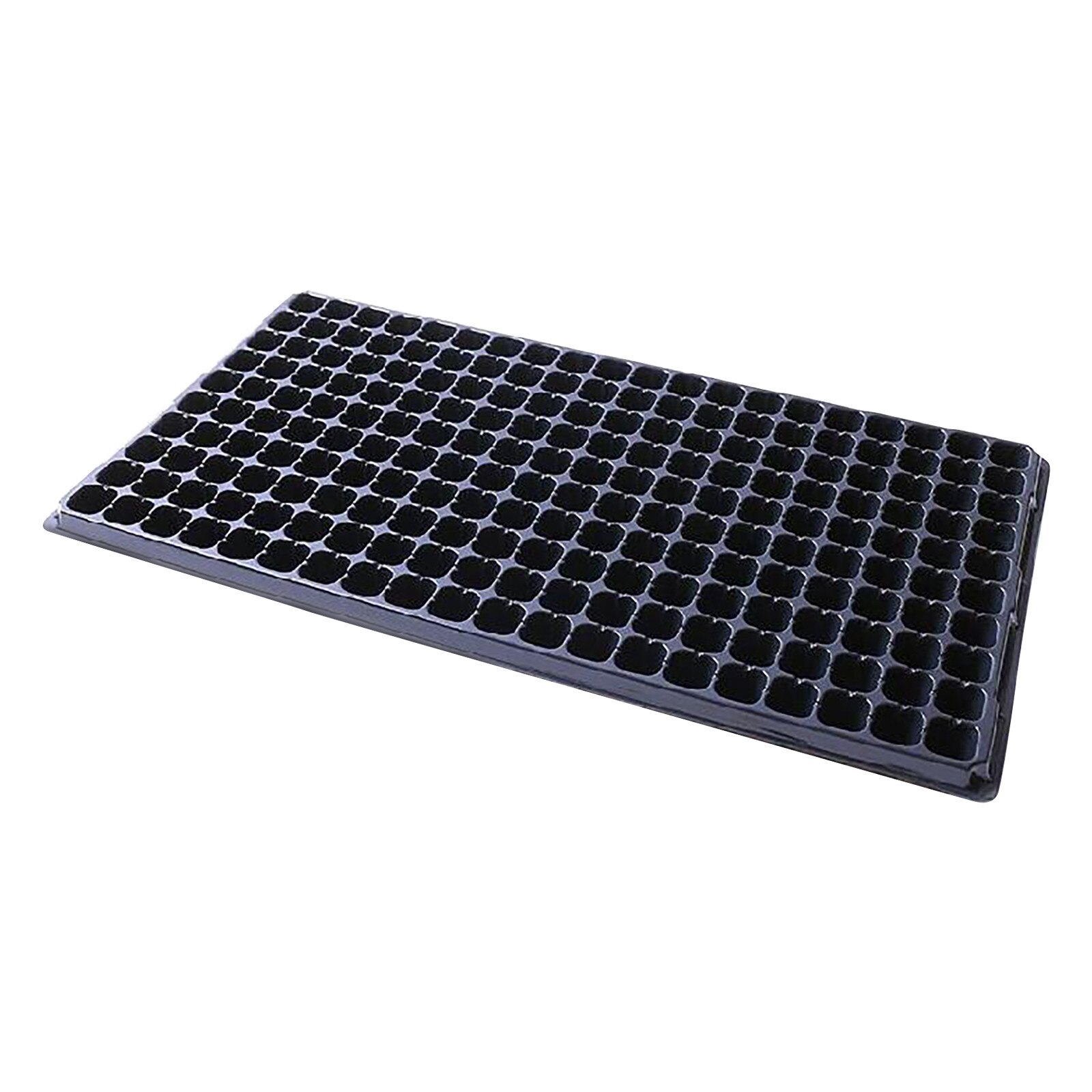 200 Cells Gardening Mini Breathable Lids Plastic Germination Box Nursery Pots: Black