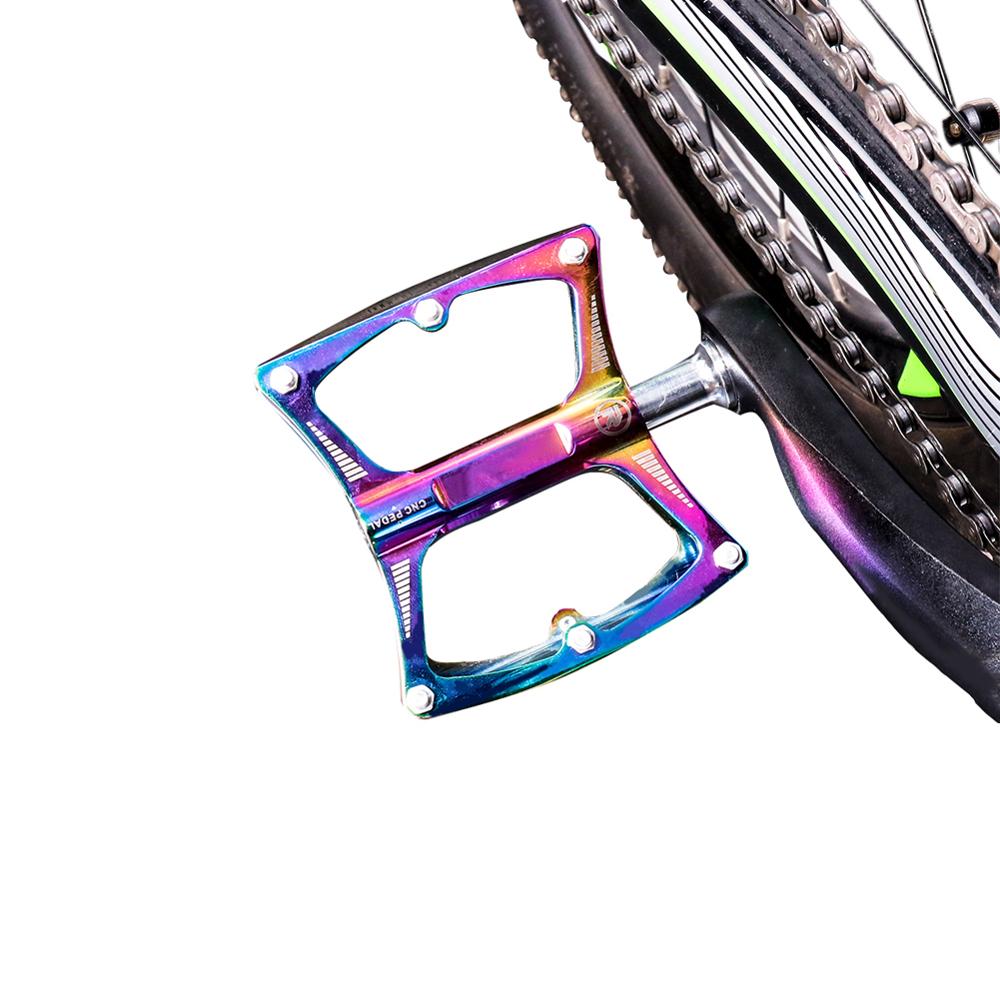 Pédales de vélo arc-en-ciel pédales de vélo de montagne ultralégères anti-dérapant en alliage d'aluminium roulement vtt vélo pédale accessoires de vélo