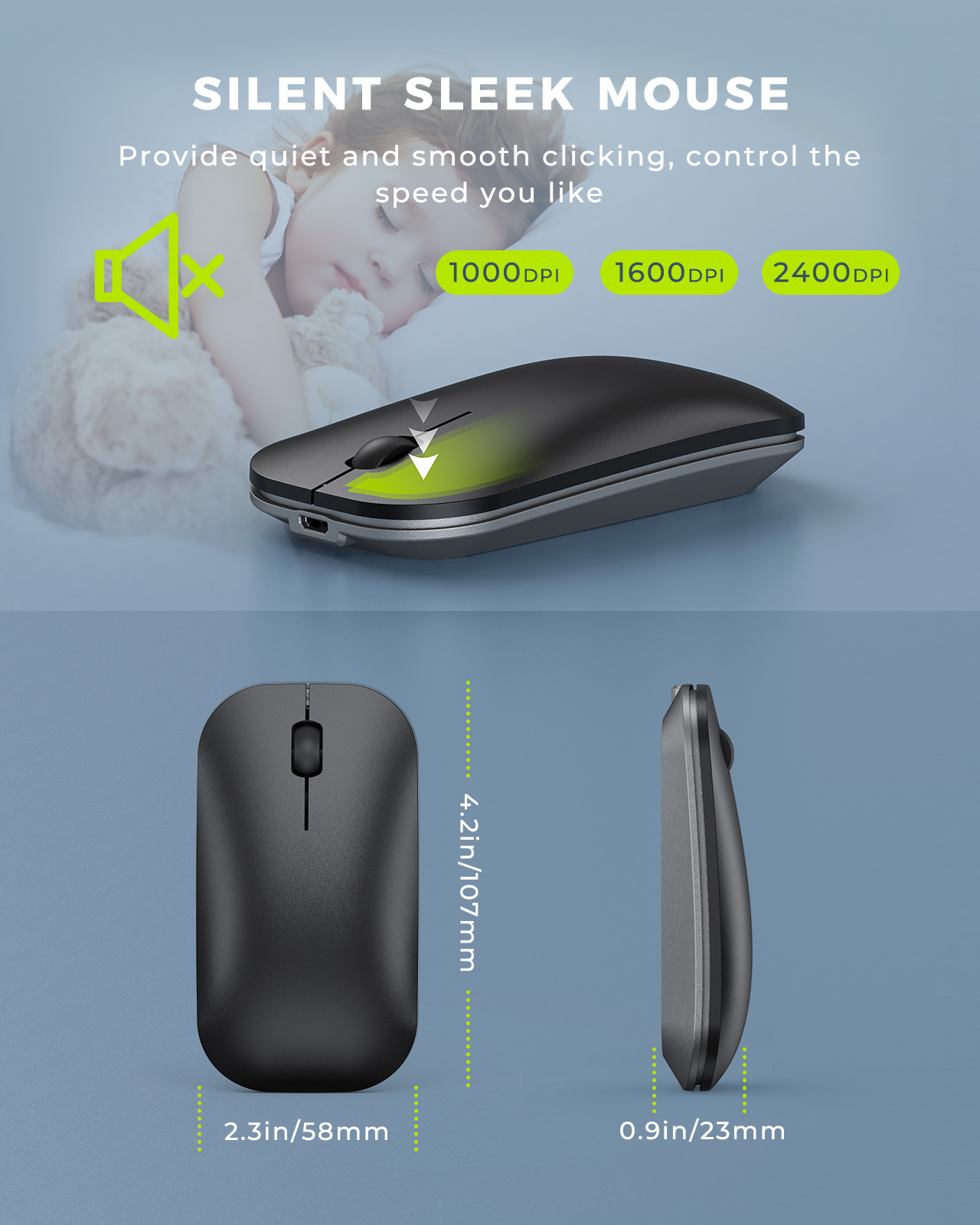 Bezprzewodowa kombinacja klawiatury i myszy Bluetooth Seenda Wieloosobowe, ładowalne, smukłe klawiatury i myszy dla Win MacBook Pro Air