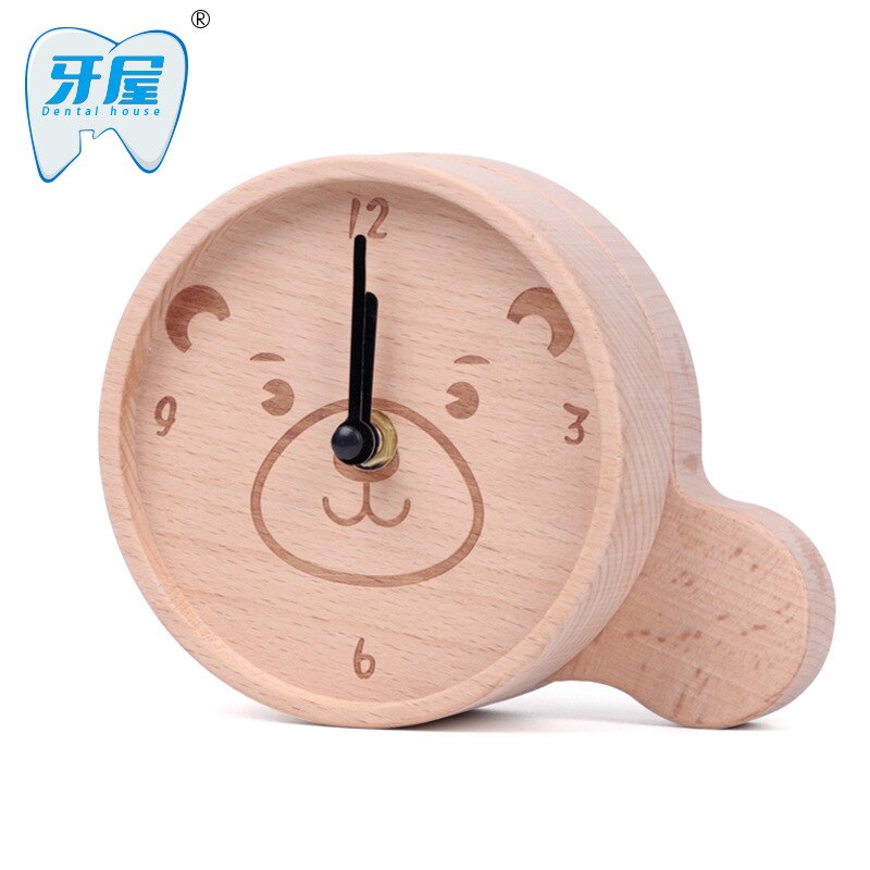 Lanugo-caja de madera para guardar los dientes de los niños, reloj de madera, caja de almacenamiento para los dientes del bebé