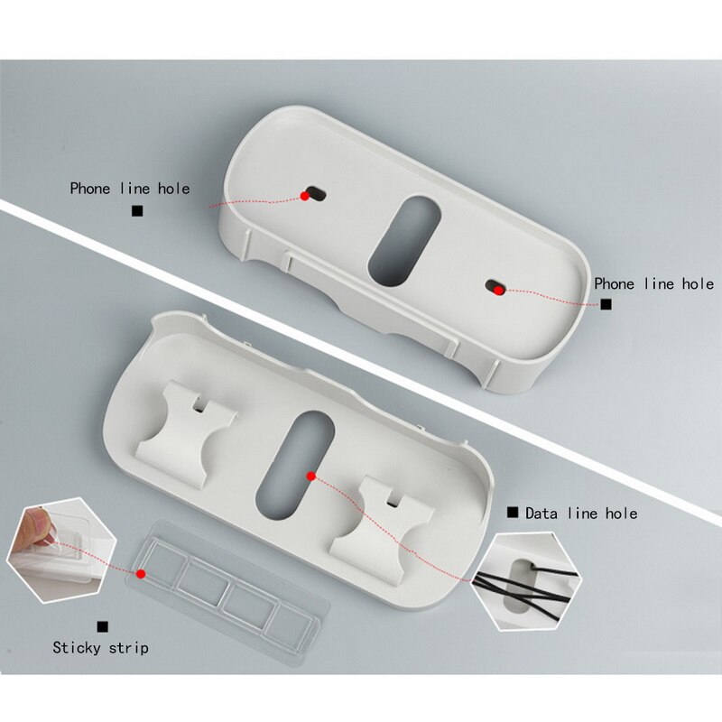 Socket Shelf Outlet Shelf Organizer Wall Mounted Shelf Plastic for Cell Phone Charge