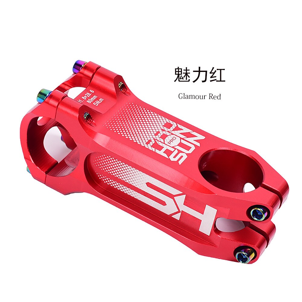 Hoge Sterkte Aluminiumlegering 6061 T6 Cnc Pvd Mtb Fiets Stuurpen 0 Graden 80 Mm Kleurrijke Diy Road Mountain fiets Stuurpen 31.8 Mm: color-4