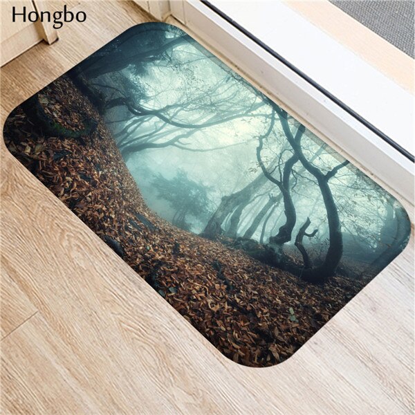 Hongbo modern stil skog landskap tryck mattor halkskydd golvmatta utomhus mattor ytterdörr mattor: 2