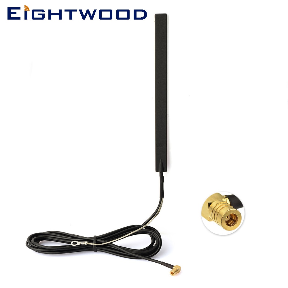 Eightwood Dab + Fm/Am Auto Radio Antenne Amplified Antenne Interne Glas Mount Smb Connector Voor Jvc Pioneer Alpine kenwood Clarion