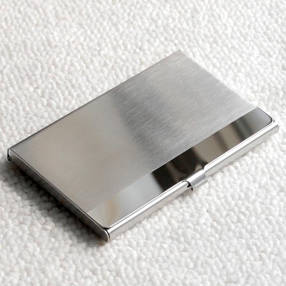 porte-carte d'affaires en acier inoxydable hommes argent Aluminium Portable étui pour cartes de crédit boîte de carte bancaire unisexe porte-carte d'identité porte-carte: style 4