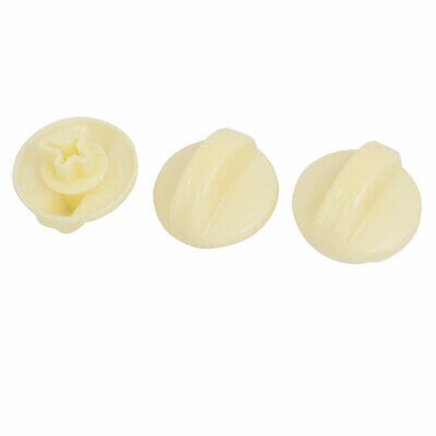 3 Pcs Plastic Control Rotary Timer Turning Knobs Yellow for Washing Machine