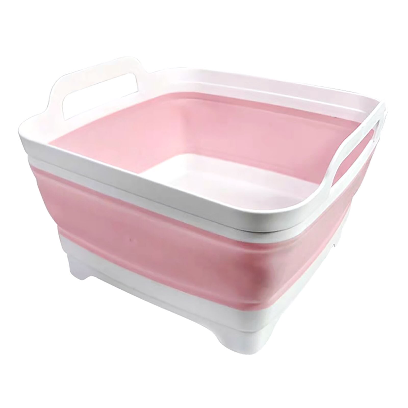 Bassin de lavage pliable en Silicone, avec bouchon de vidange, poignées de transport, égouttoir d'évier, passoire de Camping # T2G: C