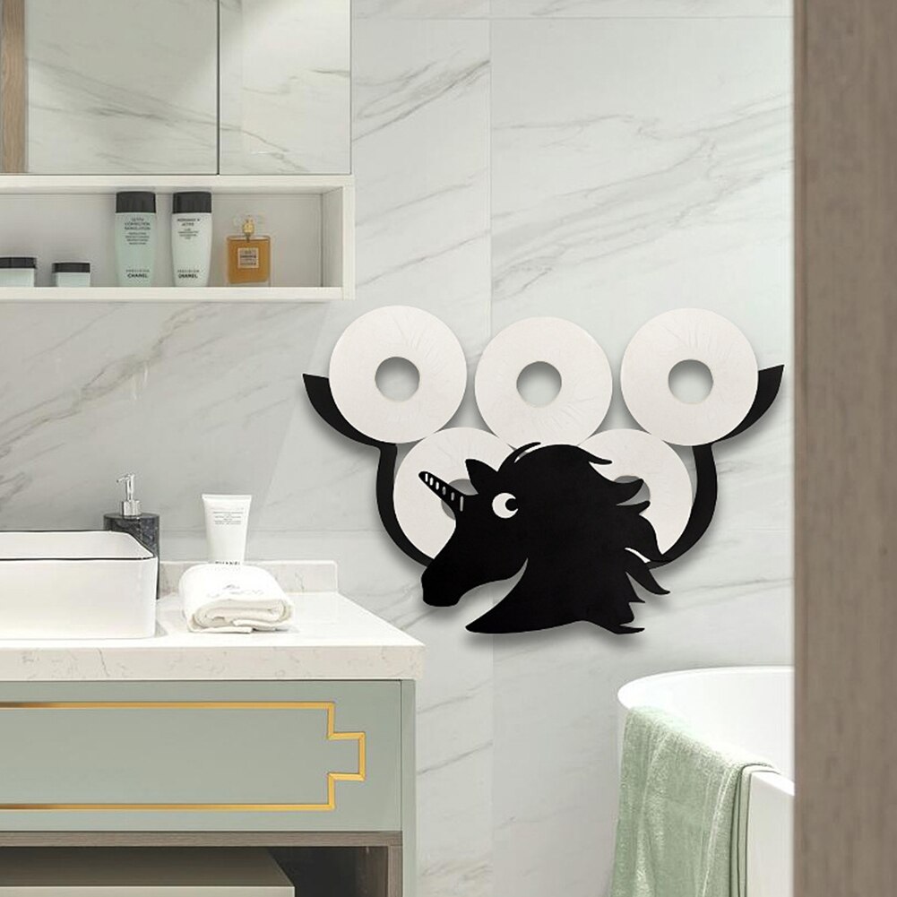 Leuke Dieren Vorm Toiletrolhouder Muur Gemonteerde Tissue Opslag Stand Rack Metallic Toiletpapier Roll Badkamer Decoraties