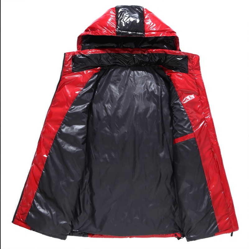 Lyst skinn vinterjakke for menn tilfeldig parkas yttertøy vanntett tykkere varm stativ krage yttertøy frakk 5xl 7xl 9xl