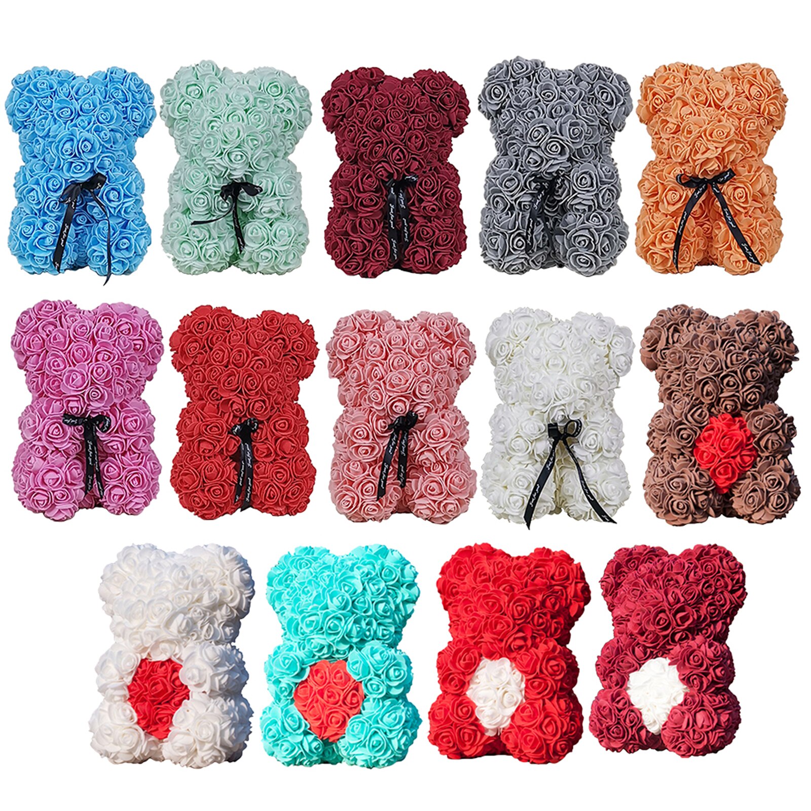Rose Flower Bear, Forever Rose Flowers Bear for Mothers Day, Valentines Day
