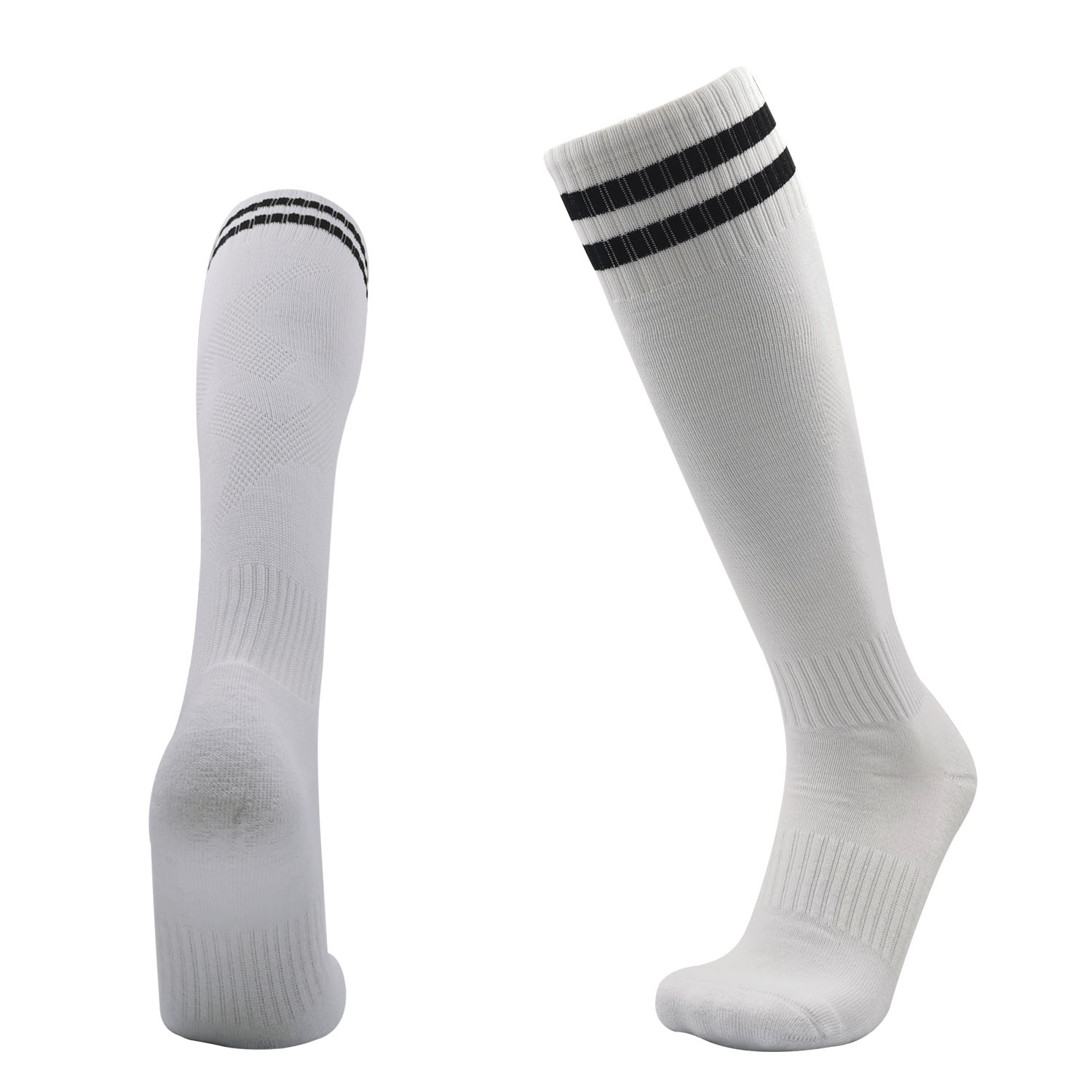 Voetbal Sokken Lange Buis Knie Katoen Kinderen Legging Kousen Voetbal Baseball Running Sport Volwassenen Kinderen Sokken: S / Beige