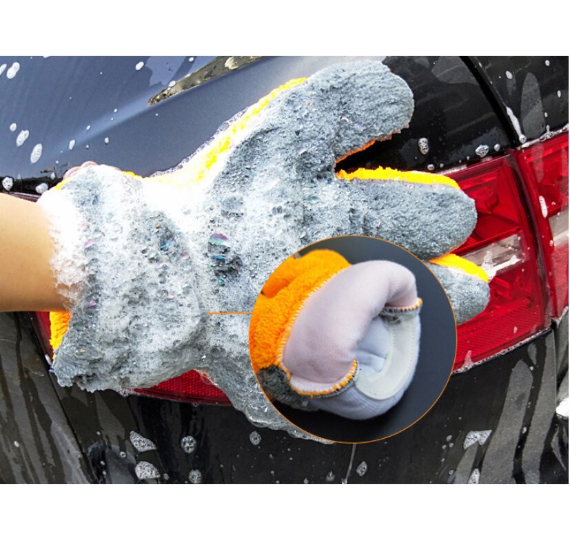 1 Pc Ultra-Luxe Microfiber Car Wash Handschoenen Car Cleaning Tool Thuisgebruik Multifunctionele Borstel Detaillering