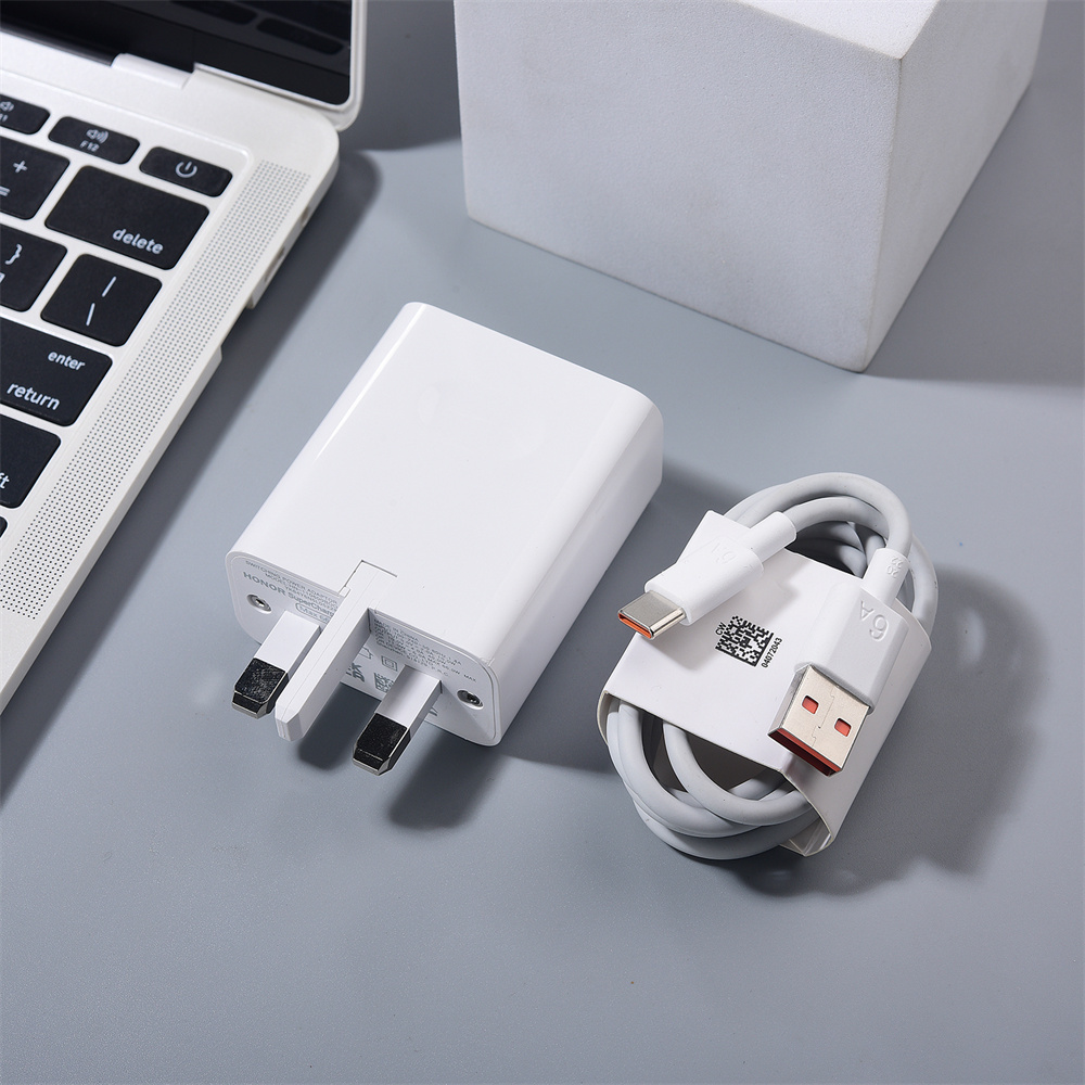Cargador súper rápido Original de 66W, adaptador de viaje para UE, EE. UU., Reino Unido, Honor X60 X50 X40 90 80 70 60 50 Pro SE X9B Magic 7 Lite, Cable tipo C