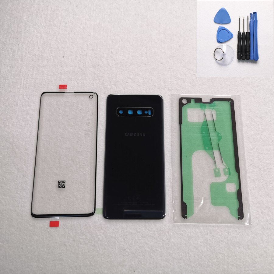 SAMSUNG Galaxy S10 Plus S10e S10 G970 G973 G975 G973F Front Touch Panel Outer Lens + Rear Battery Door Back Glass Housing Cover