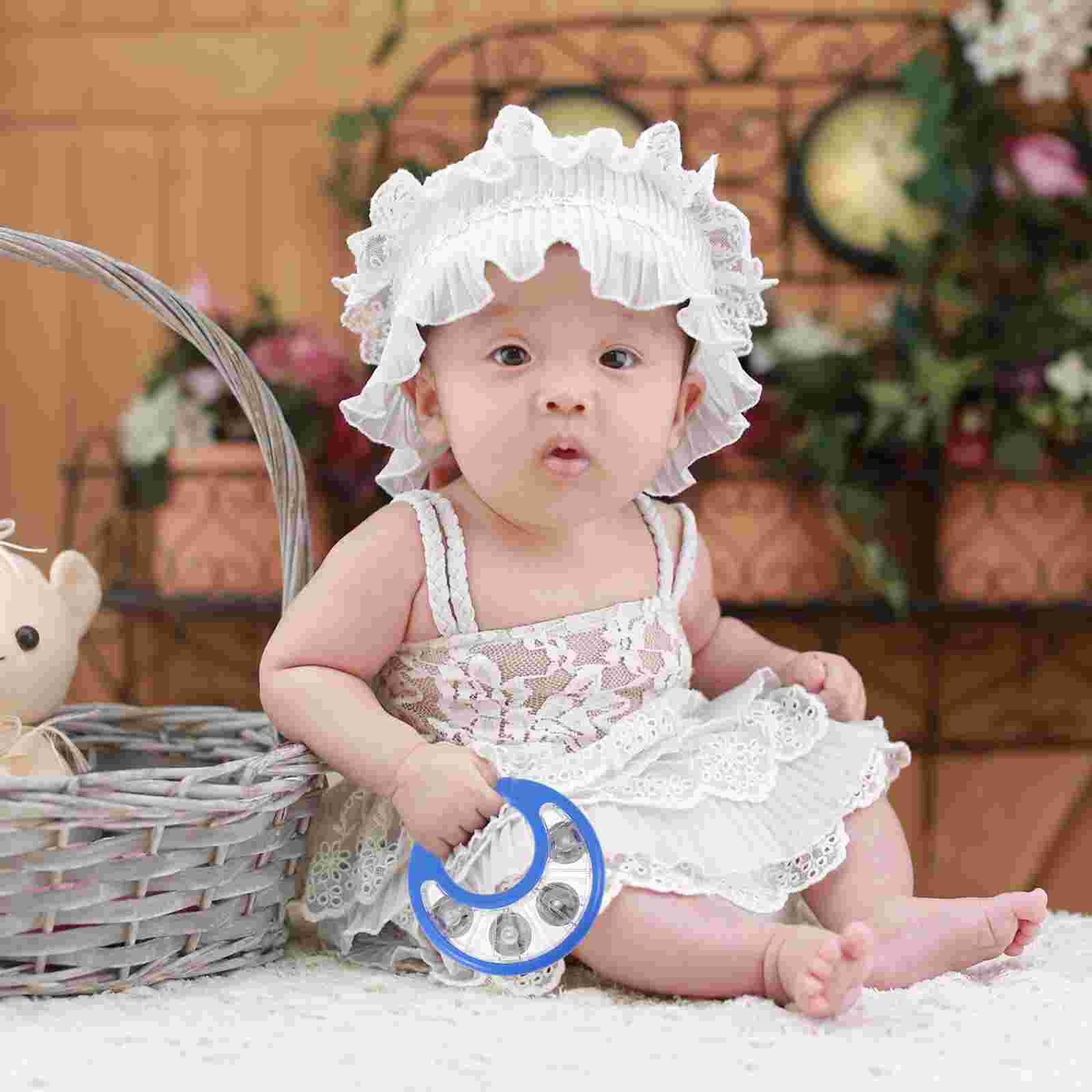 1Pc Hand Shaking Bell Children Rattle Education Musical Instrument (Blue)