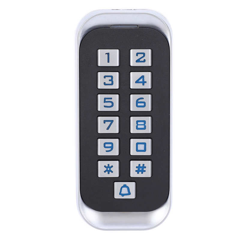 Keypad Door Entry 125KHz Access Control Password Swiping Card Wiegand26 Metal Backlight Keypad Security Entry