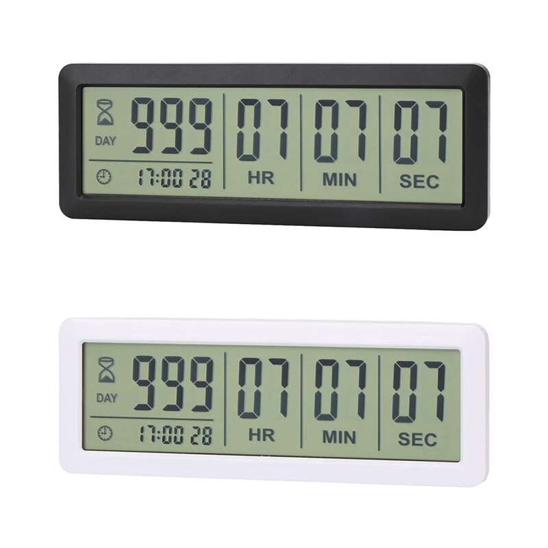 Big Digital Countdown Days Timer Clock - 999 Days Count Down Clock Timer for Graduation Lab Kitchen