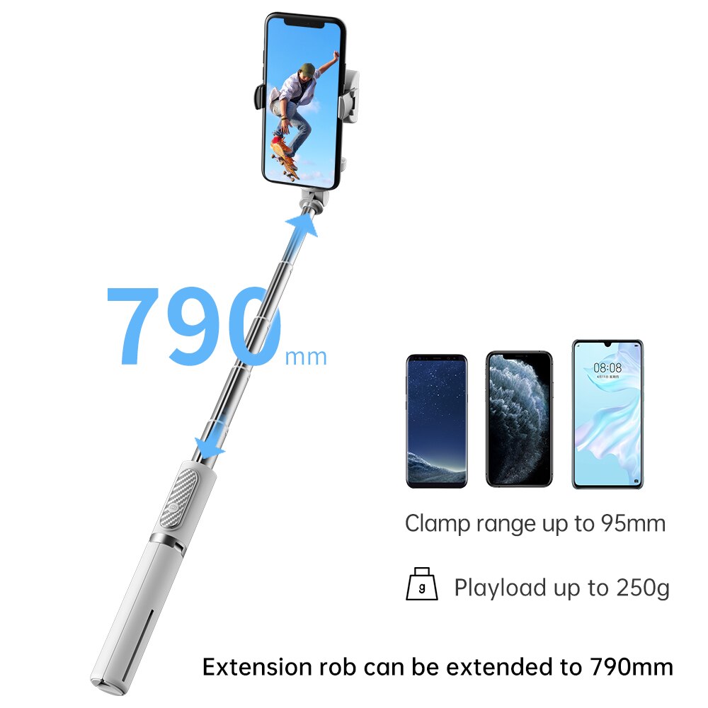 Funsnap Capture Q Selfie Stick Voor Ios Android Smartphone Gimbal Stabilizer Bluetooth Statief Pocket Uitbreiding Handvat Voor Traval