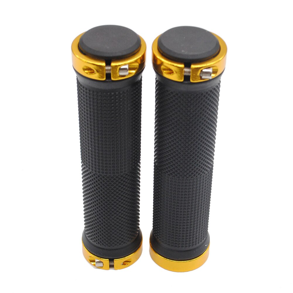 Mountainbike Grips Rubber Slot Op Stuur Lock-On Grips Fixed Gear Fixie Grips End Knock Off: gold