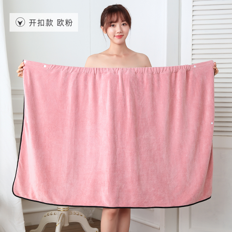 Albornoz de microfibra portátil para mujer, Toalla de baño suave para ducha para adultos, traje de salón de belleza para el hogar, toallas de sauna, baño