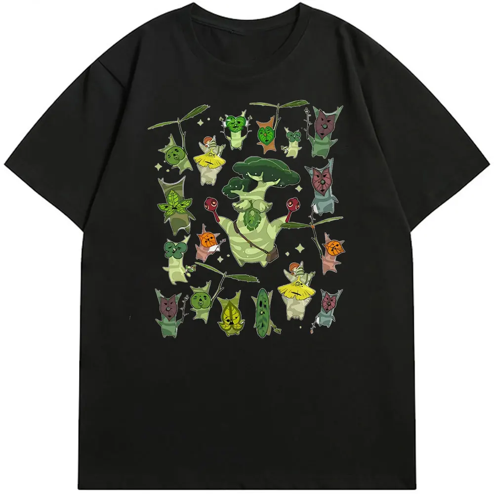 Zelda korok-skjorte breath of the wild hylia anime-skjorte korok arboretum gamer-skjorte planteelsker sommerskjorter bomulds-t-shirts toppe