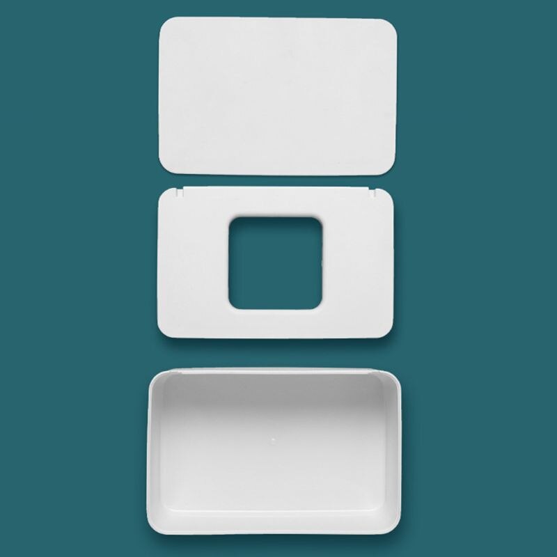 Babydoekjes Dispenser Tissue Servet Geval Houder Mond Masker Opbergdoos Drie-Layer Seal Antislip Plastic container