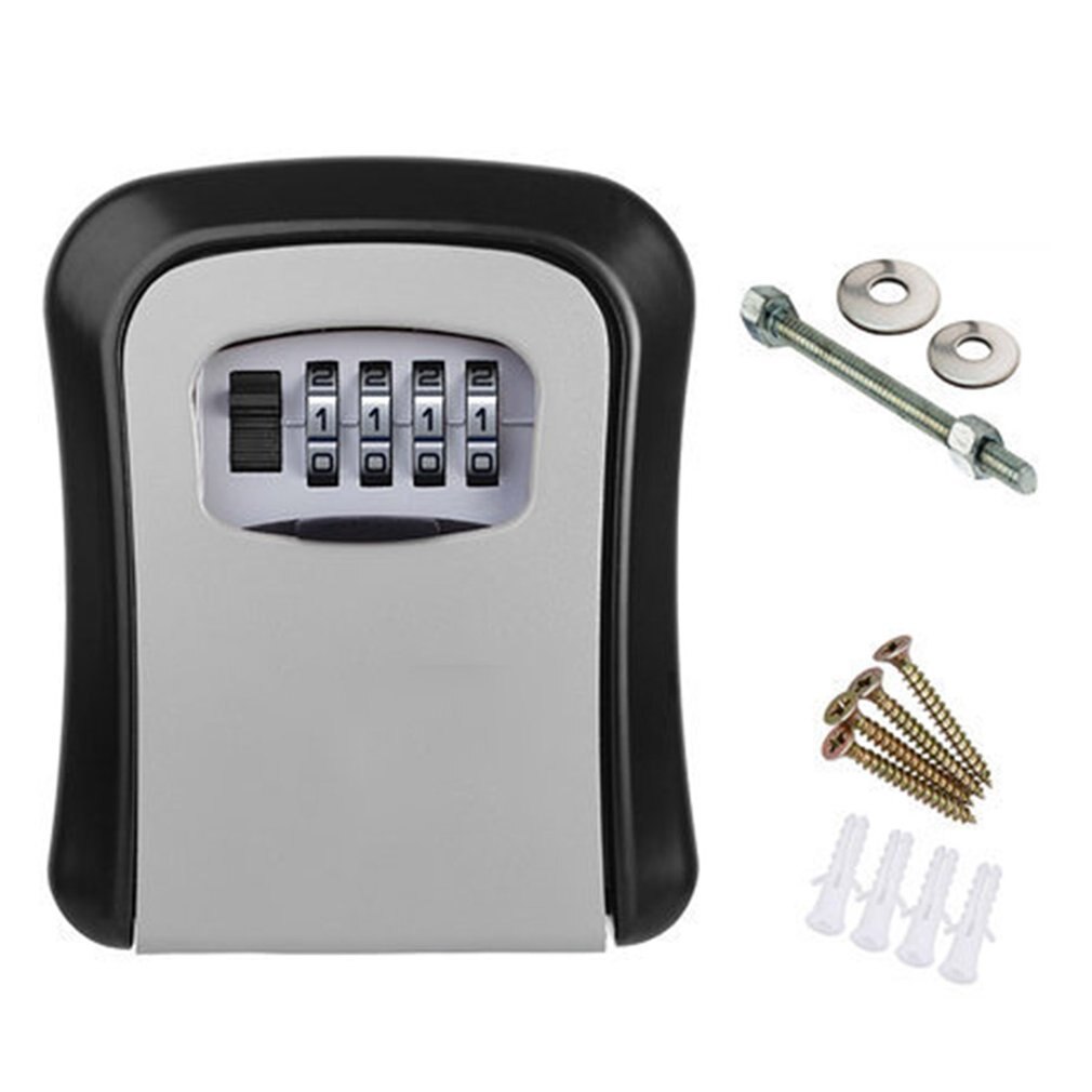 4 Digit Wall-mounted Curved Key Card Password Box Master key box Password lock Decorated Cipher Key Box: 5