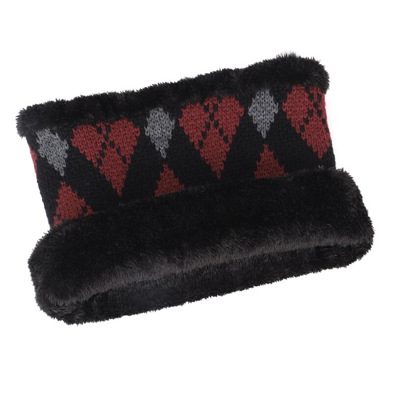 Winter Warm Pak Hoeden Sjaal 2 Stuk Fluwelen Katoenen Mannen Beanie Hat Unisex Ring Bib Skullcap Hedging Caps klassieke Plaid