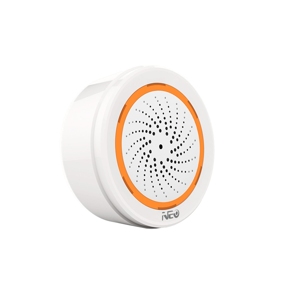 Neo tuya smart zigbee temperatur fugtighedssensor indbygget sirene alarm sensor arbejde med gateway hub hjemmeautomatisering scene