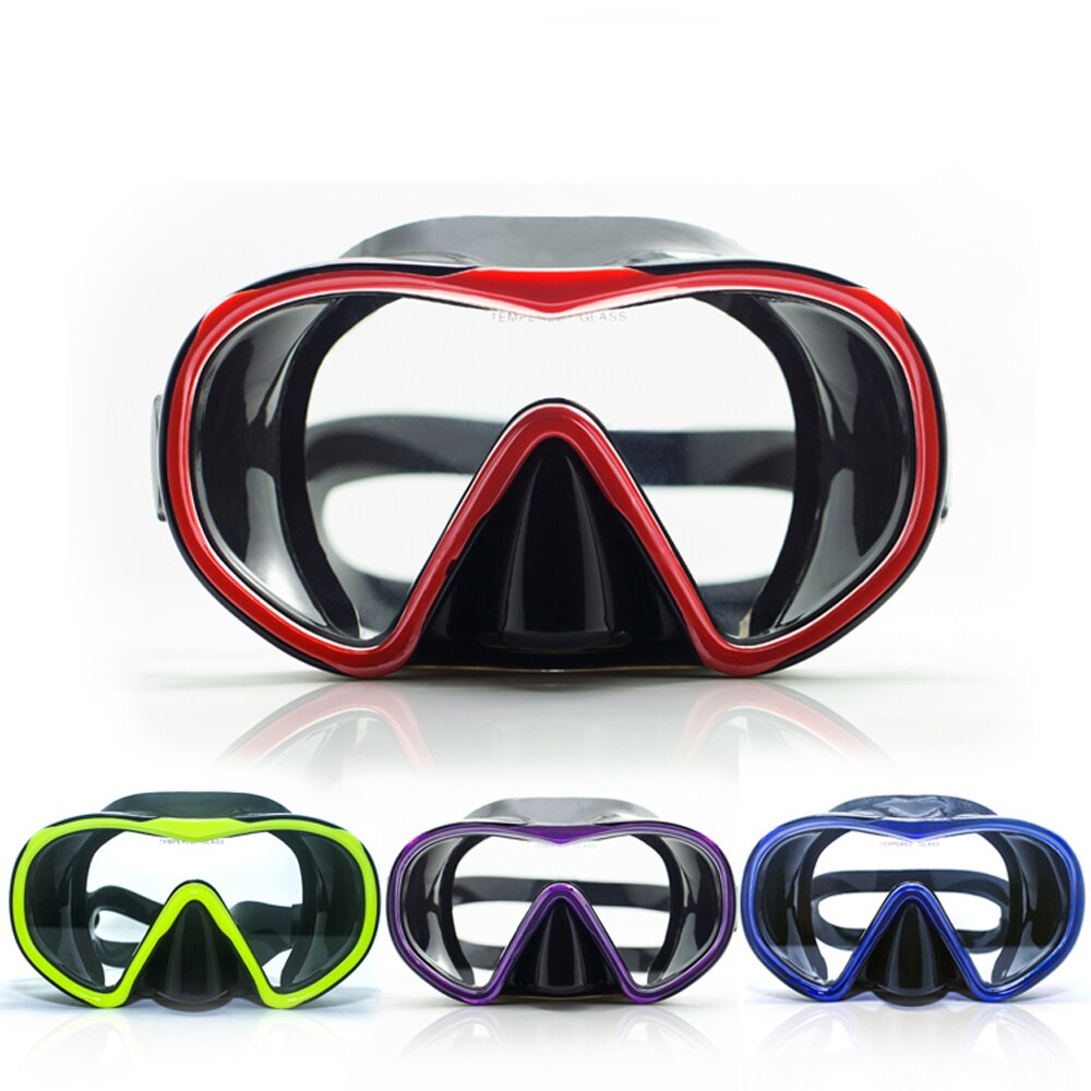Newest snorkel and diving gears wide version silicone single lens tempered dive mask dry snorkel set top diving snorkel set