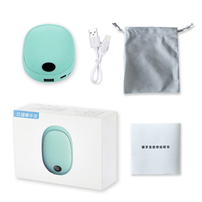 2 In 1 USB Heater Rechargeable Electric Warmer Quick Hand Warmer Heat Heater Light Safety Pocket Mobile Power 10000 mAh