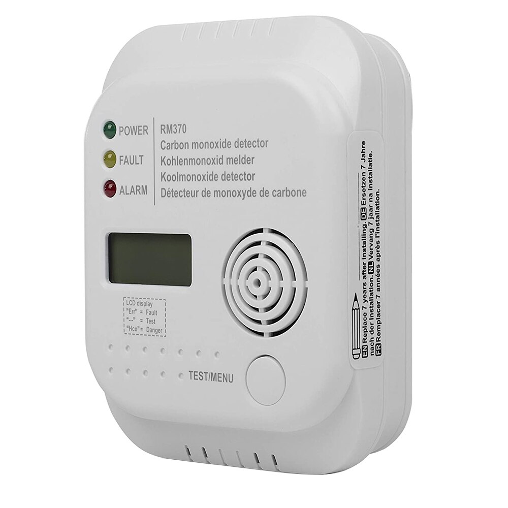 Carbon Monoxide Detector Household CO Exceed Alarm Meter Honeycomb Coal Soot Smoke Smart Sensor Gas Analyzer High Sensitivity: Default Title
