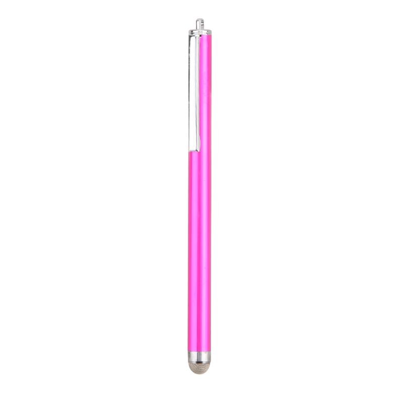 Universal Metal Mesh Micro Fiber Tip Touch Screen Stylus Pen for iPhone for Samsung Smart Phone Tablet PC Stylus Pen 9 Colors: Pink